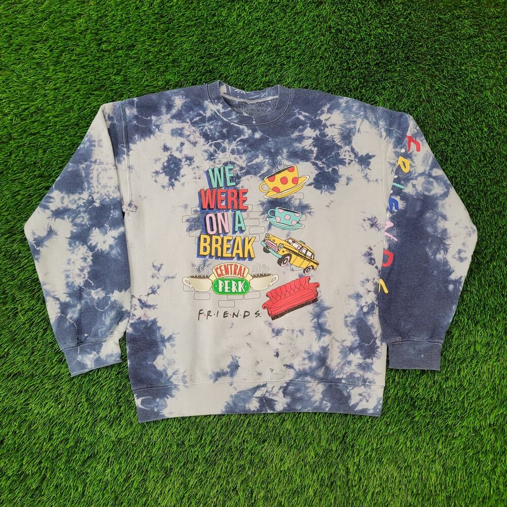 Friends TV-Show Tie-Dye Sweatshirt Womens Medium 21x24 Baggy
